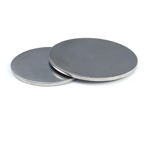 Edelstahlscheibe, Metallscheibe, Runde Blechplatte aus Edelstahl, Durchmesser 6 mm 6,4 mm 7 mm 8 mm 9 mm 10 mm 11 mm 12 mm, solide kleine Scheibe, Dicke 1 mm, runde Dichtung ohne Loch(6.4mm 10pcs) von LXZSMH
