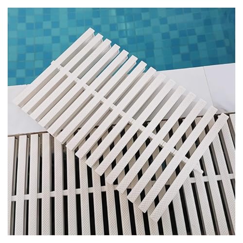 LXZSMH Schwimmbad-Entwässerungs-Überlaufrost, Abnehmbare Kunststoff-Gitter-Dachrinnenabdeckung, Einfahrten, Decks, Spleißen, Duschablaufgitter,(Width25cm-5PCS) von LXZSMH