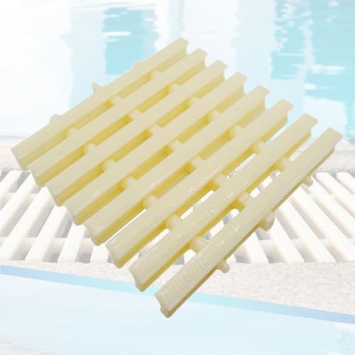LXZSMH Schwimmbad-Entwässerungs-Überlaufrost, Aktivitätsgitterabdeckung mit Rautenstruktur, for Gehwege, Hofzäune(30x 100cm,12 Pieces) von LXZSMH