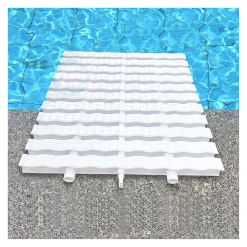 LXZSMH Schwimmbad-Entwässerungs-Überlaufrost, Entwässerungsausrüstung mit DREI Schnittstellen, Entwässerung for Einfahrten, Terrassen und Decks(25x 100cm,4 Pieces) von LXZSMH
