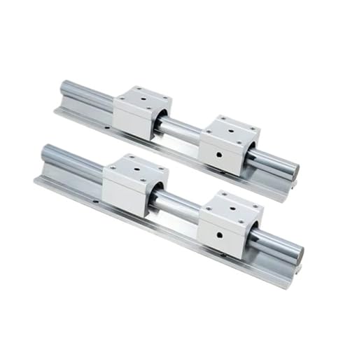 Linearschiene, Lineargleitführung, 2 Stück Linearstützschienen SBR12 200 mm-1000 mm + 4 Stück SBR12UU-Wagengleiter, sanfte Bewegung(550MM) von LXZSMH