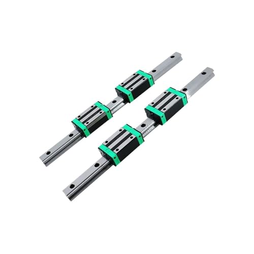 Linearschiene, Lineargleitführung, Linearführungen, 2 Stück 200 mm – 2400 mm HGW25-Linearschienen + 4 Stück HGH25CA-Blockgleitschienen(1550mm) von LXZSMH