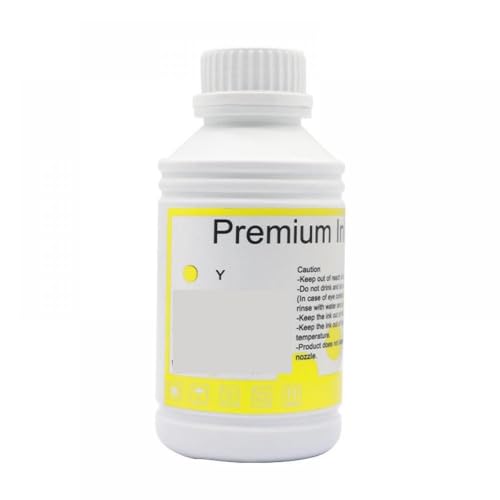 LXfOtG 500 ml Pigmenttinte Kompatibel mit Verschiedene Modelle PFI-120 PFI-320 PFI-8120 Kompatibel mit TM200 TM205 TM300 TM305 TM5300 TM5305 TM5200 TM5205 GP200 GP300(500ML-Pigment-Y) von LXfOtG