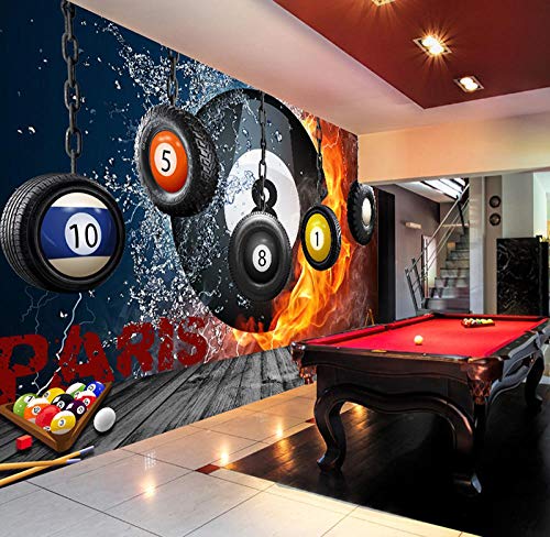 Tapete Wandtattoo 3D Wandaufkleber 200 * 150Cm Dreidimensionales Billard Pool Billard Self Adhesive Fototapete - 3D Wandkunstplakat Wandbilder Geschenke Für Kinder Wand Dekoartikel von LXiFound