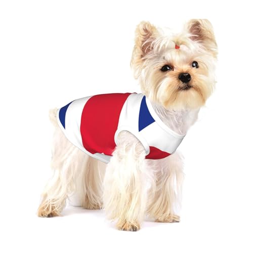 Hundehemd mit Flagge von Costa Rica, für kleine Rassen wie Chihuahuas, Yorkies und Welpen von LXqlSS