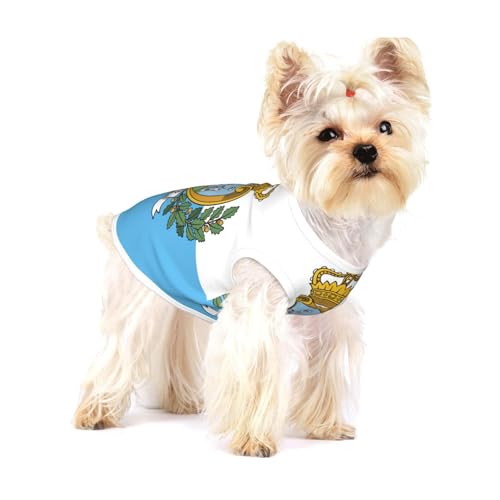 Hundehemd mit Flagge von San Marino, für kleine Rassen wie Chihuahuas, Yorkies und Welpen Hundehemd mit Flagge von San Marino, für kleine Rassen wie Chihuahuas, Yorkies und Welpen von LXqlSS