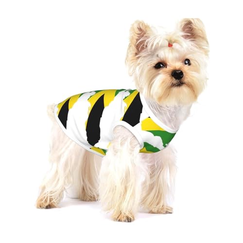 Hundehemd mit Jamaika-Flagge, für kleine Rassen wie Chihuahuas, Yorkies und Welpen von LXqlSS