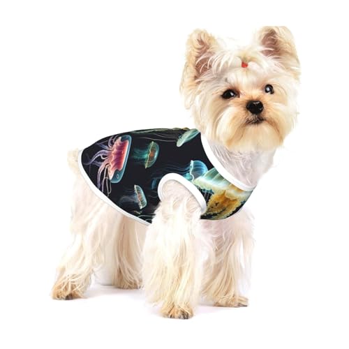 Hundehemd mit Quallen-Ozean-Druck, für kleine Rassen wie Chihuahuas, Yorkies und Welpen Hundehemd mit Quallen-Ozean-Druck, für kleine Rassen wie Chihuahuas, Yorkies und Welpen von LXqlSS