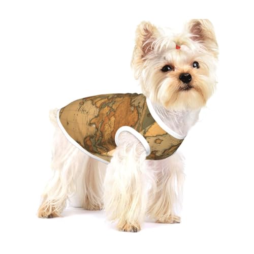 Hundehemd mit Weltkarten-Aufdruck, für kleine Rassen wie Chihuahuas, Yorkies und Welpen Hundehemd mit Weltkarten-Aufdruck, für kleine Rassen wie Chihuahuas, Yorkies und Welpen von LXqlSS