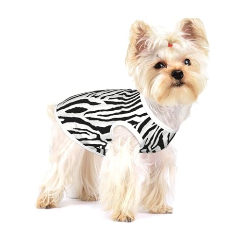 Hundehemd mit Zebramuster, für kleine Rassen wie Chihuahuas, Yorkies und Welpen von LXqlSS