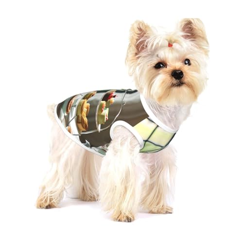 Hundeshirt mit Aufdruck "Afternoon Tee" für kleine Rassen wie Chihuahuas, Yorkies und Welpen von LXqlSS