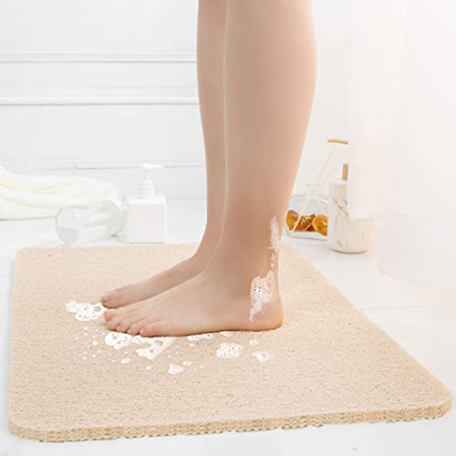 LY4U Duschmatte PVC rutschfest Luffa Quadratische Badematte Maschinenwaschbar für Duschkabine Badewanne 60x60cm Beige LY4U Duschmatte PVC rutschfest Luffa Quadratische Badematte Maschinenwaschbar für Duschkabine Badewanne 60x60cm Beige von LY4U