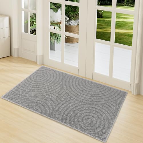 LY4U Waschbare Tür Matten Innen, rutschfest Haustür Matte 50x80 cm, Schmutzfänger Absorbierende Matte für Eingang, Innen, Küche, Haustiere und Hunde von LY4U