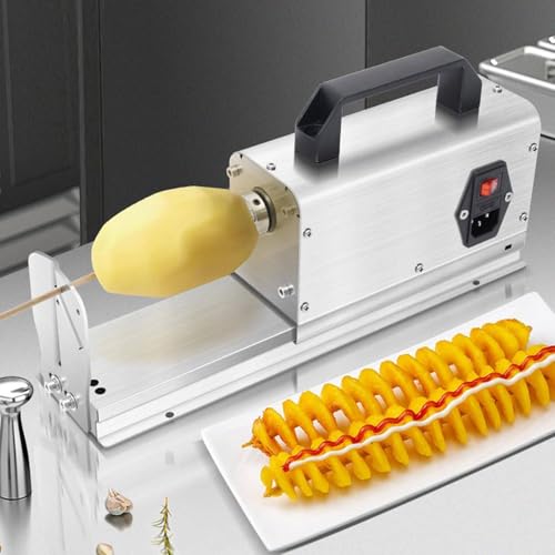 3 in 1 Ornado Kartoffelschneider Elektrischer Tornado Kartoffel Spiralschneider Spiral Twister Schneider für Obst, Kartoffeln, Tornado Chips, Gurken oder Karotten von LYAYYDS