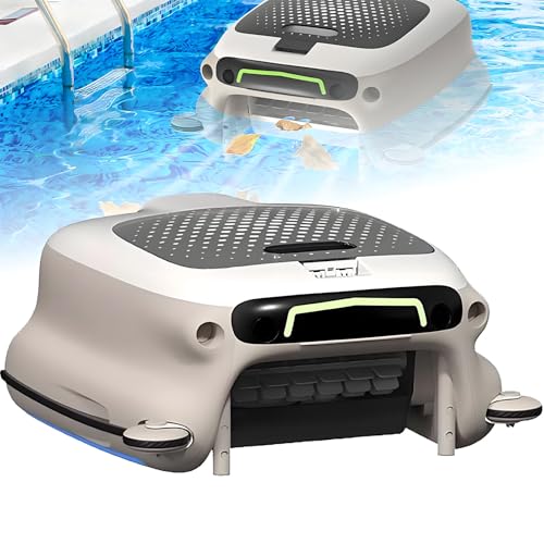 LYAYYDS Poolreinigungsroboter, 30 W manuelle Fernbedienung für Pool-Skimmer-Roboter, 10 l Filterkorb, Ferngesteuerter Pool-Roboter, kabelloser Pool-Skimmer-Roboter von LYAYYDS