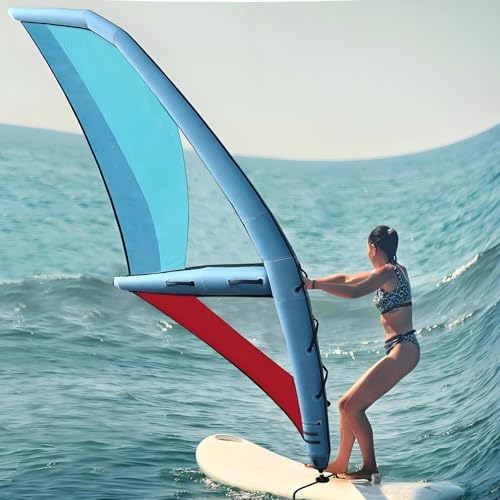 Professionelles aufblasbares Paddleboard, freistehendes Paddleboard, mit aufblasbarem Segel, Basis, Pumpe, Rucksack, Fußschlaufe, Pumpenschlauch, 1,88 x 4,35 m Professionelles aufblasbares Paddleboard, freistehendes Paddleboard, mit aufblasbarem Segel, Basis, Pumpe, Rucksack, Fußschlaufe, Pumpenschlauch, 1,88 x 4,35 m von LYAYYDS