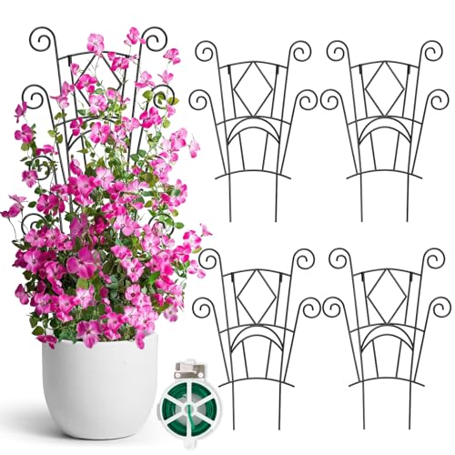 4 Stück Metall-Pflanzen-Rankgitter 4 Stück Metall-Pflanzen-Rankgitter von LYAZKMY