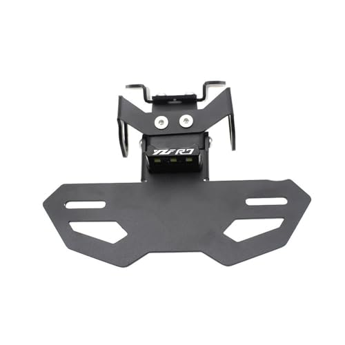 LYBH Motorrad-Modifikations-Reparaturteile Motorrad-Kennzeichenhalter Kennzeichenhalter Für Yamaha YZF R7 MT07 FZ-07 2023 2024 Kennzeichenhalterung(SCHWARZ 2) von LYBH