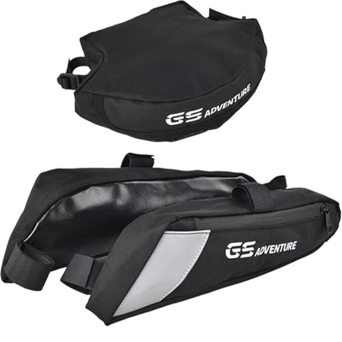LYBH Motorrad-Seitentaschen, Hecktasche Für R1250GS R 1250 GS R1200GS R 1200 GS 2013- Gepäckträgertasche, Werkzeugtasche Sturzbügeltaschen(SCHWARZ 1) von LYBH