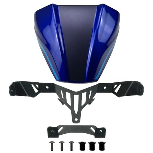 LYBH Windschutzscheibe Motorrad-ABS-Sport-Windschutzscheibe Für Y&amaha MT-09 MT09 2024 2025 MT09 SP 2024-2025 Y-AMT, Mattschwarz Windabweiser(BLAU) von LYBH