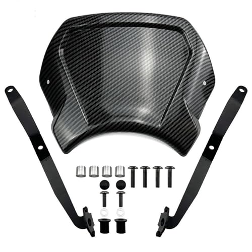 LYBH Windschutzscheibe Motorrad-ABS-Windschutzscheibe, Vintage-Windschutzscheibenvisier Für H&onda CL500 CL-500 (2023–2024), Modifiziertes Zubehör Windabweiser(Kohlenstoff) von LYBH