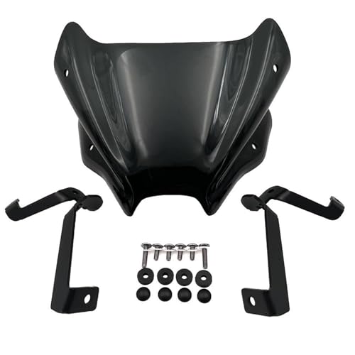 LYBH Windschutzscheibe Motorrad-Sport-Touring-Windschutzscheibe Für Suzuki GSX-8S GSX8S 2023–2024, Modifiziertes Zubehör Windabweiser(SCHWARZ) von LYBH
