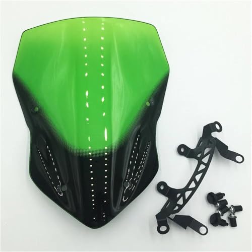 LYBH Windschutzscheibe Motorrad-Windschutzscheibe Für K&awasaki Z900 Z 900 2017 Windschutzscheibe Mit Halterung Windabweiser(GRÜN) von LYBH