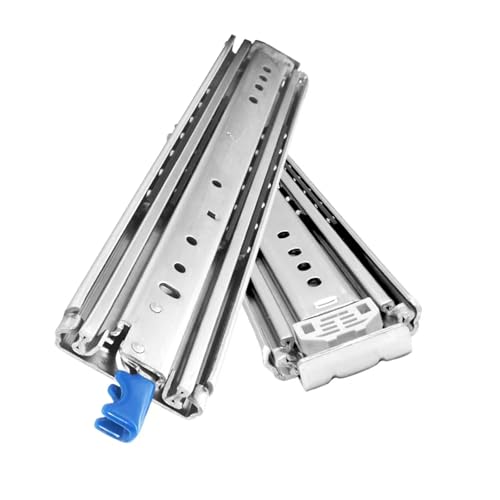 1 Paar 12-80 Zoll schwere Belastung mit Schloss 500LBS Hochleistungs-Schubladenführungen Gleitkugellager Vollauszug 3-fach Führungsschiene(12inch(300mm)) von LYCCS