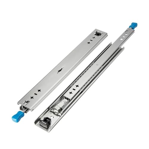 1 Paar Industrie-Schubladenschienen mit Schloss, 10" - 50", strapazierfähig, 120 kg, Lagergleiter, Schubladenschienen, Schrankbeschläge(18inch (450mm)) von LYCCS