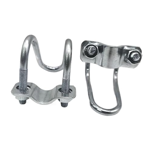 1 STÜCKE M8 U-Bolzen Verzinkt Doppel-U-Kreuzrohr Rohrschelle Schraube Stahlverbinder Gerüstbefestigung Kreuzschelle(60x75mm) von LYCCS