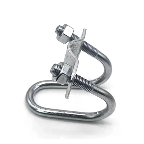 1 Stück U-Bolzen M8 verzinkt Doppel-U-Kreuzrohr Rohrschelle Schraube Stahlverbinder Gerüstbefestigung Kreuzschelle(M8x25x32mm) von LYCCS