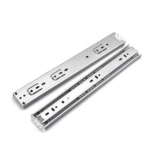 10"-22" Edelstahl-Schubladenschienen mit sanftem Schließen, Schubladenschienen, dreiteilige Schrankschienen, Möbelbeschläge(16inch-40cm (Normal)) von LYCCS