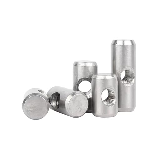 10 STÜCKE 304 Edelstahl Kreuzloch Zylindermutter Schrauben Zylindrischen Stift Dübel Holz Möbel Eingebettete Sicherungsmutter(M6x30-OD10mm) von LYCCS
