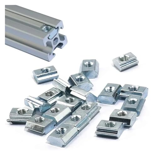 100 stücke/set 2020 T Gleitmutter Verschluss Verzinktem T-Nutensteinen for 20 Serie Aluminium-strangpressprofil(M6) von LYCCS