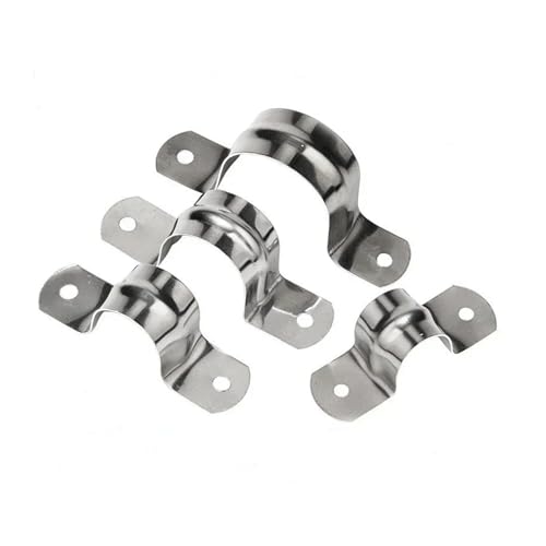 20 Stück Edelstahl-U-Rohrschellen Ohm-Rohrkarten- und Pferderücken-Sattelschellen for Wasserrohre und Halterungen(M32(wide 18mm)) von LYCCS