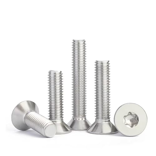 304 A2-70 Edelstahl M1.4-M12 Sechslappen-Torx-Senkkopfschraube GB2673(M2x16mm(100PCS)) von LYCCS