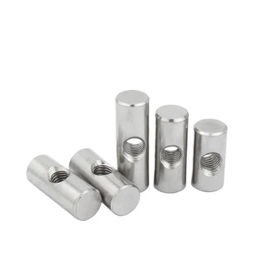 304 Edelstahl Passstiftmuttern Eingebettete Möbel Hammer Einsatzmutter Zylindrische Zylinderschrauben Metrisches Gewinde(M5x12x 8(5pcs)) von LYCCS