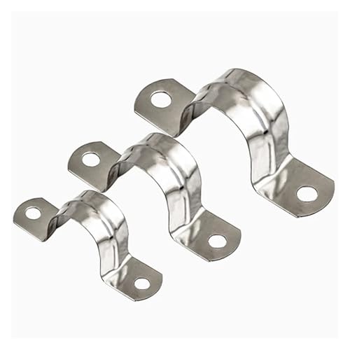 304 Edelstahl U-Typ Reitkarte Wasserschlauchkarte Schlauchclip Sattelkarte Ohmkarte Feste Schnalle Verdickung Halsreifenhalterung(M40 (5Pcs)) von LYCCS