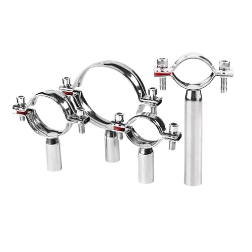304 Edelstahl-Vorrichtung Rohrhalterung Schweißen Wasserrohr Feste Rohrschelle Kreisförmige Rohrschelle PVC-Verriegelungsschelle 19-108 mm(38-40mm-L45mm) von LYCCS