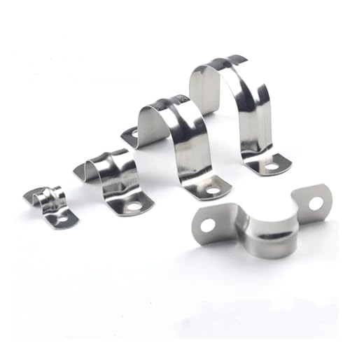 304 Edelstahl verdickt Ohm Rohr Karte U Typ Wasser Rohr Klemme Karte Pferd Sattel Klemme Kehle Hoop Halterung(10mm-10pcs) von LYCCS