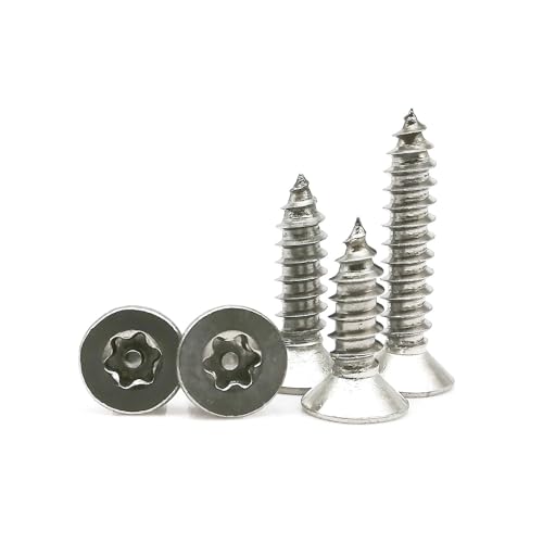 304 Edelstahlstift Torx Flachsenkkopf Diebstahlsichere manipulationssichere Sicherheits-selbstschneidende Holzschraube(M2x8mm(200PCS)) von LYCCS