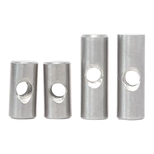 5/10 Stück M4/M5/M6 Zylinderschrauben, zylindrischer Stift, Dübel, Kreuzloch, Hammer, eingebettete Mutter for Holzmöbel, Edelstahl 304(M6X18-5PCS) von LYCCS