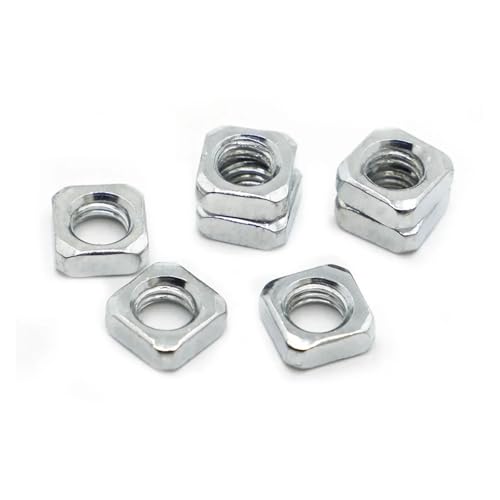 5–50 Stück M3 M4 M5 M6 M8 M10 M12 DIN557 GB39 metrische Vierkantmutter aus verzinktem Stahl(M5-50pcs) von LYCCS