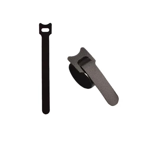 50 Stück Mehrzweck-Kabelbinder, Kabelbänder, Klebeband, wiederverwendbare Haken- und Schleifenstreifen, Kabelbinder, Kabel-Organizer, Kabelwickel(Black) von LYCCS