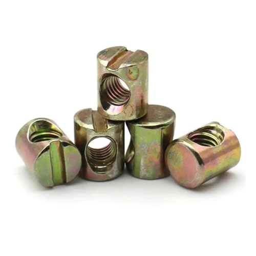 6 STÜCKE M4-M8 Zylinderschrauben Dübel Schlitz Horizontale Lochmutter Hammer Eingebettete Mutter Armaturen for Betten Kinderbett Stühle(M8x17mm) von LYCCS