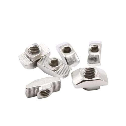 CNC 3D Drucker Teile T Hammer Kopf Befestigen Mutter Vernickelt Stecker for 2020 3030 4040 Aluminium Profil(2020-M4-100pcs) von LYCCS