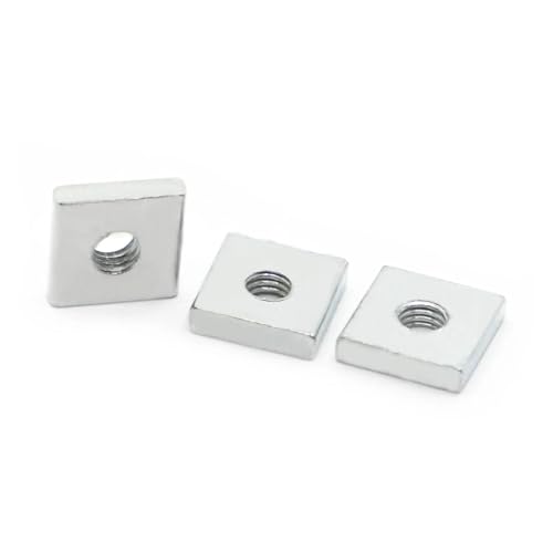 DIN562 Dünne Vierkantblock-Vierkantmutter aus weiß verzinktem Kohlenstoffstahl M3-M8(M8x12x12x4-5pcs) von LYCCS