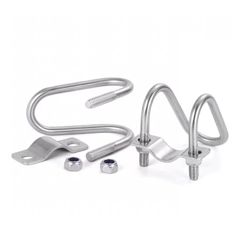 Doppelte U-förmige Klemmschraube/Rohrklemme/Kreuzbolzenklemme/Wasserrohr-Begrenzungsstange aus Edelstahl 304 for Aquakulturfarmen(M6-20x32mm(2set)) von LYCCS