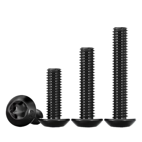 G10.9 Schwarze Torx-Knopfkopfschraube Sechslappen-Torx-Flachrundkopfschraube(M8x20mm(5PCS)) von LYCCS