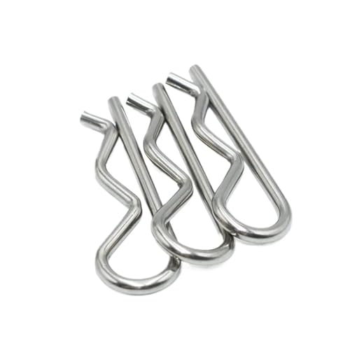 Hochleistungs-R-Anhängerkupplungsstift aus Edelstahl 304, Traktorclip-Splint for Autoschlosssystem, Mechaniker, Garage, Werkstatt, R-Typ-Stifte(M1.5x30mm (50PCS)) von LYCCS